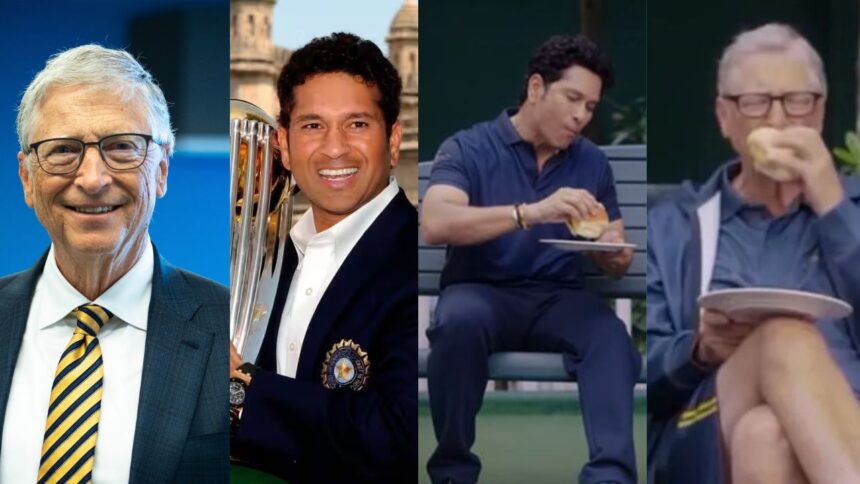Sachin Tendulkar enjoys vada pav break