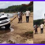 Elephant pulls over 2000 Kg SUV from river