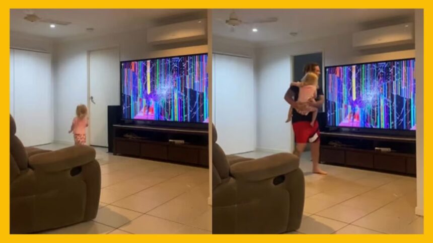Little girl prank made father afraid