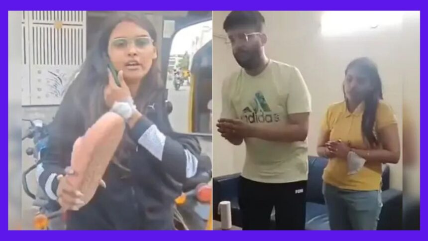 Woman Assaults Auto Driver with Slipper