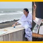 Mamata Banerjee seen with monkey